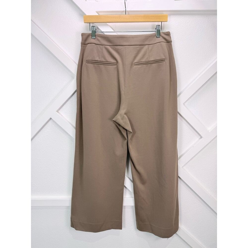 NWT MM LaFleur Pippa Pant Cropped Wide Leg Stretch Russet Tan Brown Size 12 - Picture 6 of 14